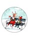 Boy And A Deer Printed Fridge Magnet Multicolour