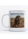 Lion Printed Mug White/Brown/Blue