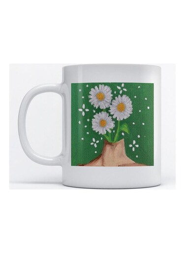 Mug Flowers for Coffee and Tea White