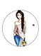 A Girl Printed Fridge Magnet Multicolour