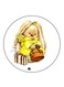 Rabbit Printed Fridge Magnet Multicolour