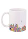 Video Game Tetris Design Mug White/Yellow/Pink 11ounce