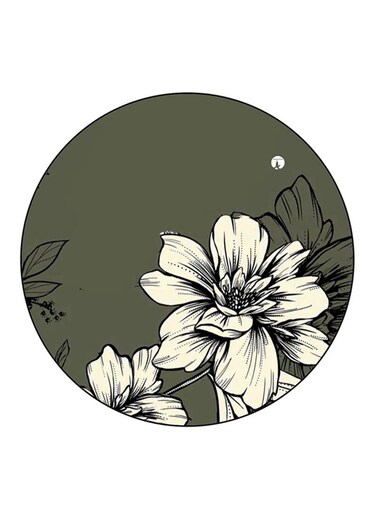 Flowers Printed Fridge Magnet Multicolour
