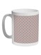 Circles And Squares Printed Coffee Mug White/Red/Grey 325ml