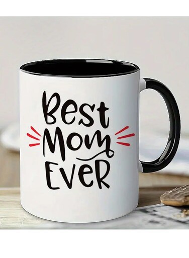 Best Mom Ever Novelty Gifts for Mom - Cute Coffee Mug - double-sided cup - Novelty Birthday Present Idea for Parents - Great Job Mom I Turned Out Awesome - Gifts for Mom from Son, Daughter - 11 oz BL