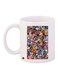 Cartoon Printed Coffee Mug White/Blue/Black 11ounce