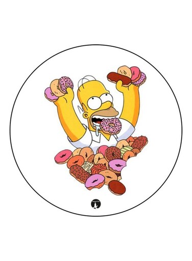 Simpsons Printed Fridge Magnet Yellow/White/Red
