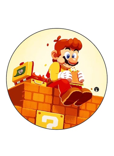 The Video Game Super Mario Printed Fridge Magnet Multicolour