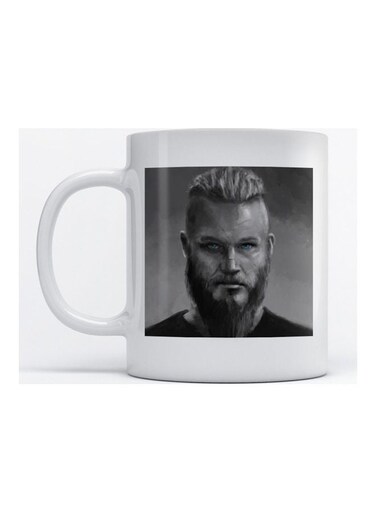 Mug Ragnar Vikings Series for Coffee and Tea White