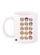 Emoji Printed Coffee Mug White/Brown/Pink