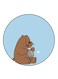 We Bare Bears Printed Fridge Magnet Multicolour