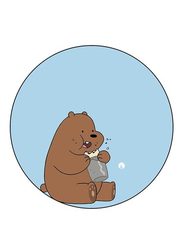 We Bare Bears Printed Fridge Magnet Multicolour