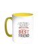 Sisters Are The Perfect Best Friend Printed Coffee Mug Yellow/White 11ounce