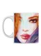 Visual Arts Printed Mug White/Beige/Purple