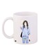 Girl Printed Coffee Mug White/Blue/Brown 11ounce