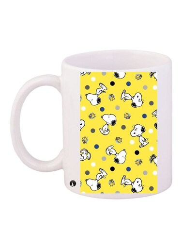 Snoopy Printed Coffee Mug White/Yellow/Black