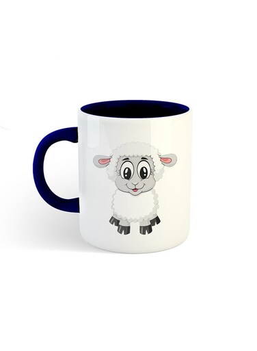 Eid Al-Adha Sheep Printed Mug White/Navy