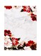 Flowers Theme Printed Plate White/Red/Green 20x15cm