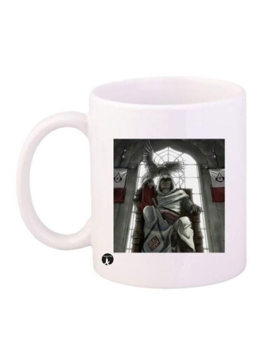 Assassin's Creed Video Game Printed Coffee Mug White/Grey/Black