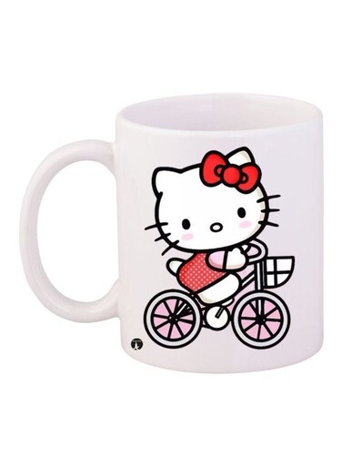 Hello Kitty Printed Coffee Mug White/Red/Black