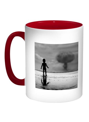 The Consequences Of Wars Printed Coffee Mug Red/White/Grey