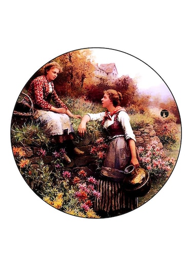 Vintage Art Printed Fridge Magnet Multicolour