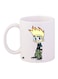 Cartoon Printed Coffee Mug White/Yellow/Blue 11ounce