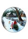 Christmas Printed Fridge Magnet Round Multicolour