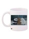 Bear Cartoon Printed Coffee Mug White/Brown/Black 11ounce