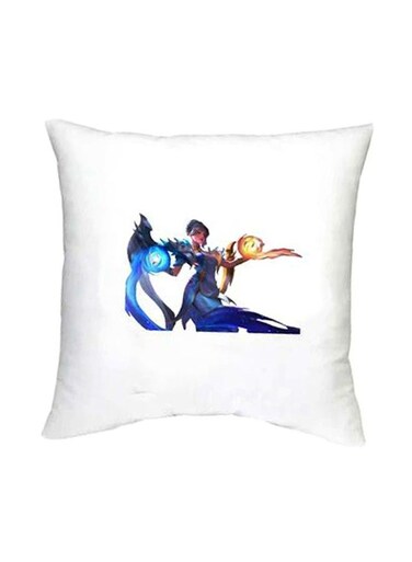 Mobile Legends Printed Decorative Cushion White/Blue/Black 16x16inch
