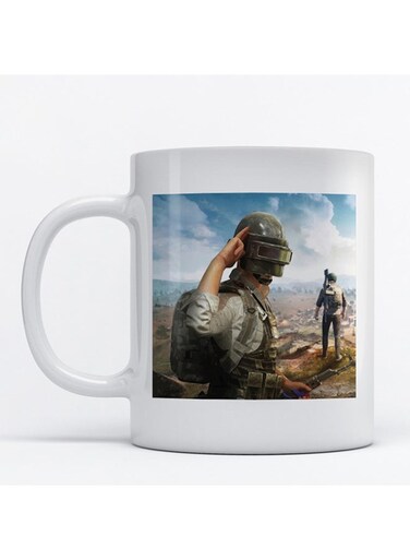Pubg Printed Mug White/Blue/Brown