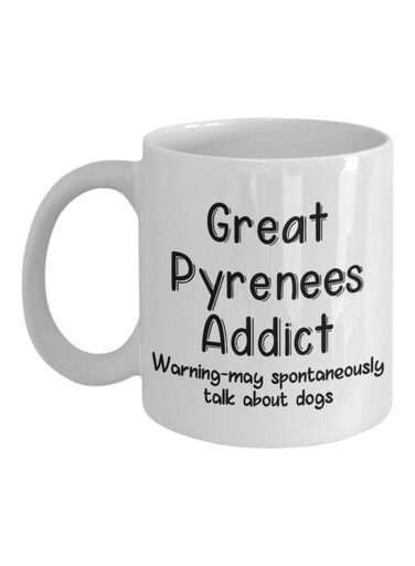 Quote Printed Coffee Mug White/Black