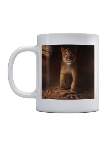 Lion King Printed Mug White/Brown