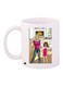 Cartoon Printed Coffee Mug White/Purple/Beige 11ounce