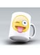 Wink Emoji Printed Ceramic Coffee Mug White