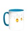 Ramadan Lanterns Printed Coffee Mug Turquoise/White 11ounce