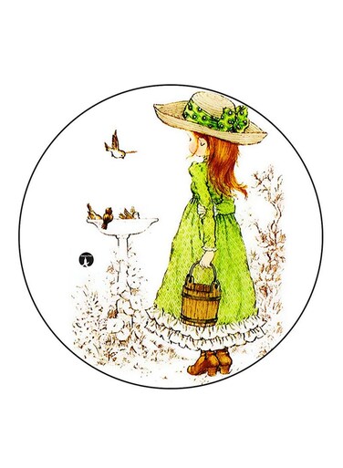 Vintage Art Printed Fridge Magnet Multicolour