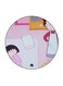 Anime Chibi Maruko Chan Printed Fridge Magnet Round Multicolour