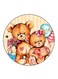 Bears Printed Fridge Magnet Multicolour