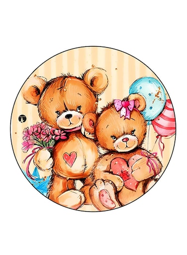 Bears Printed Fridge Magnet Multicolour