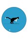 Cat Printed Fridge Magnet Round Multicolour