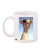 Cartoon Printed Coffee Mug White/Blue/Beige 11ounce
