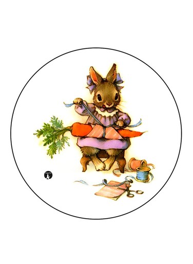 Rabbit Printed Fridge Magnet Multicolour