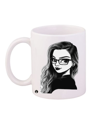 Printed Coffee Mug White/Black/Grey