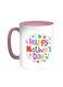 Happy Mother's Day Printed Coffee Mug Pink/White 11ounce
