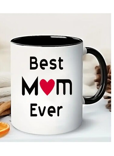 Best Mom Ever" 11oz Ceramic Coffee Mug - Perfect Gift for Mother's Day, Birthdays &amp; Holidays - Insulated, Reusable, Dishwasher Safe