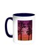 Summer Vacation Printed Coffee Mug Blue/White 11ounce