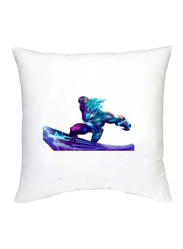 Mobile Legends Character Printed Decorative Cushion White/Purple/Blue 16x16inch