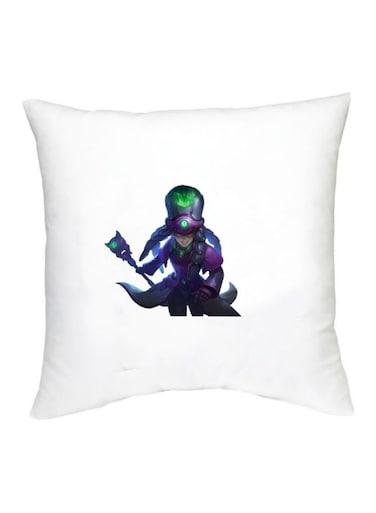 Mobile Legends Character Printed Cushion White/Blue/Green 16x16inch