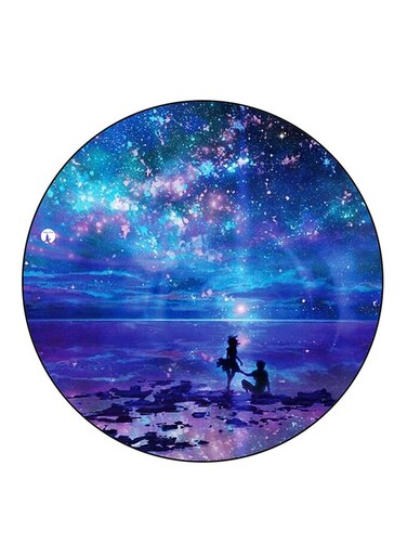 Man And A Woman Printed Fridge Magnet Round Multicolour